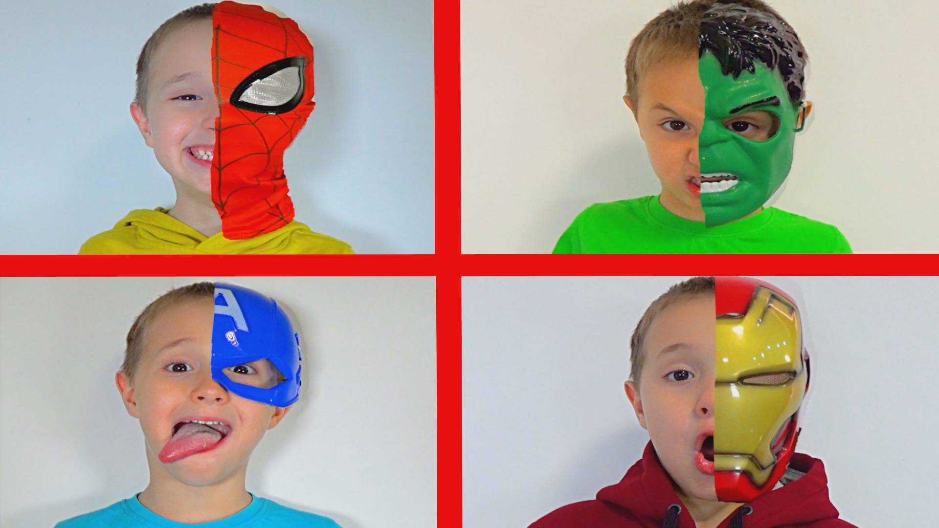 Превращения в СУПЕРГЕРОЕВ, Халк, Человек Паук, Капитан Америка, Железный Человек смотреть онлайн