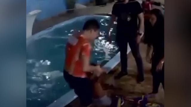 В Гондурасе мальчик столкнул старшего брата в бассейн с крокодилом смотреть онлайн