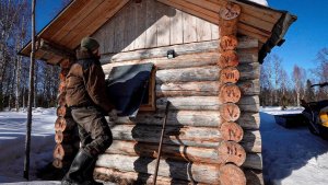 ЗАМОР РЫБЫ. ПОПАЛ В МЕТЕЛЬ. ОТНОШЕНИЕ К ТАЁЖНЫМ ИЗБАМ. УДАЧНАЯ РЫБАЛКА.