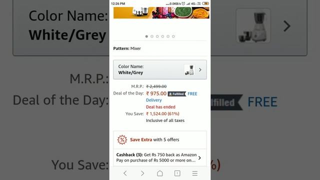 Lifelong Power Pro 500-Watt Mixer Grinder with 3 Jars (White/Grey) смотреть онлайн