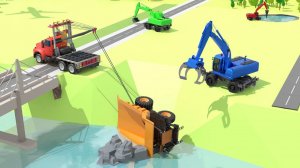 Детские мультики про яркие машинки, мультфильмы для малышей, смотреть Спасение застрявшего грузовика