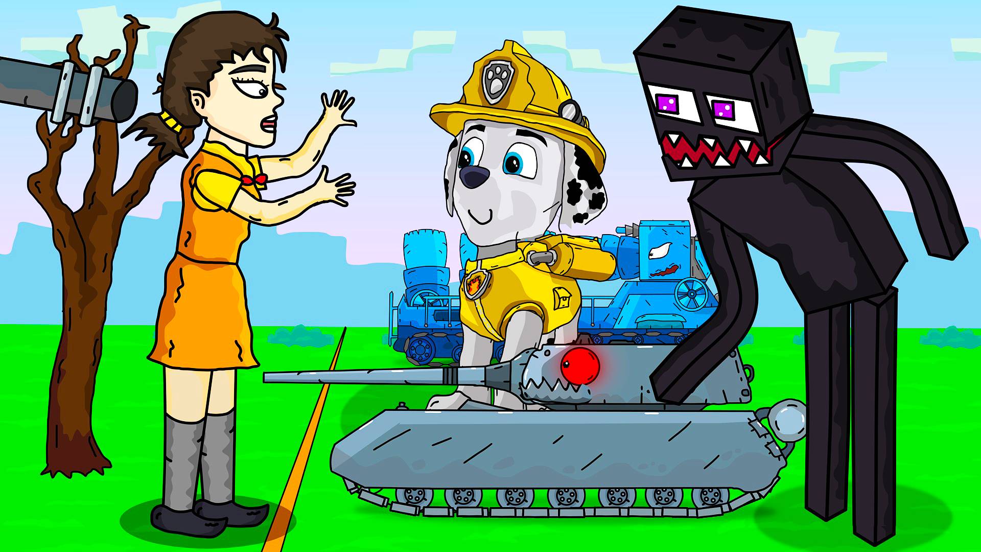 Игра в кальмара 2 - мультяшный кот, анимация смотреть онлайн