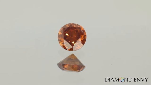 0.46 Carat Natural Fancy Deep Brownish Orange I1 Round Brilliant смотреть онлайн