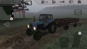 Езда на тракторе  за сеном