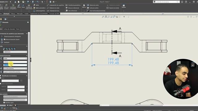 DETALHAMENTO SOLIDWORKS EXERCÍCIO 47 - DESENHO 2D смотреть онлайн