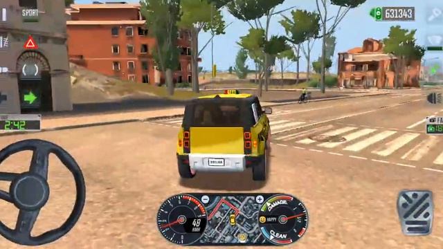 Taxi SIM 2020 | Rome City : Yellow Range Rover Defender Wheel Drive Car Simulator Android Gameplay смотреть онлайн