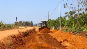 Bulldozer Shantui DH13U B2 XL Special Skills Building New Road Construction at Rural Plantations