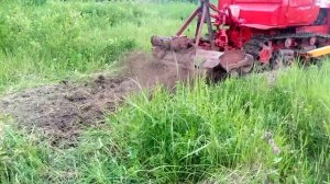 ДТ 75 фреза проба целины