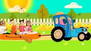 Песенка для детей -Трактор едет по полям- Акулёнок та ра рам