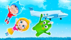 Детские песенки Сина и Ло — Песенка про самолет Летим, летим! Мультики песенки для малышей