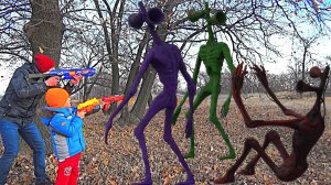 СИРЕНОГОЛОВЫЕ ВЕРНУЛИСЬ к нам в дом NERF битва - 1 часть