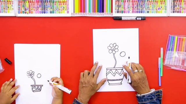 Let's draw a laughing flower Vase - DP KIDS ARTS (307) смотреть онлайн