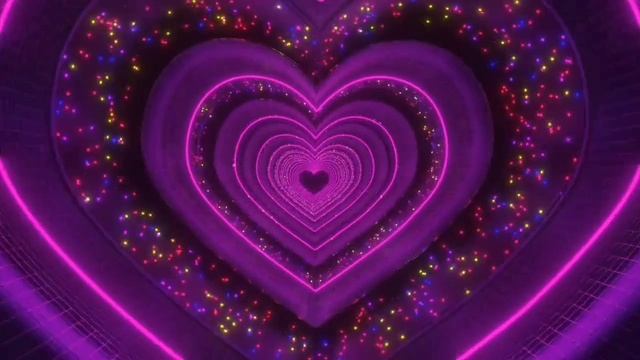 ФОН/ ФУТАЖ/ НЕОНОВЫЕ СЕРДЕЧКИ / 1 ЧАС /Neon Lights| Heart / Background Video #фон #футаж