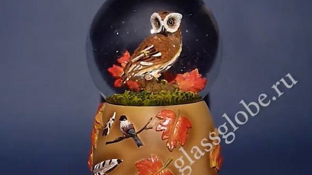 Снежный шар "Филин" / Glassglobe.ru / смотреть онлайн