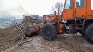 Работа фронтального погрузчика ТО-30