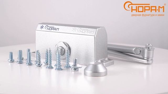 Доводчик 2S для дверей 25-50 кг, серебро, морозостойкий, серия S "НОРА-М" смотреть онлайн