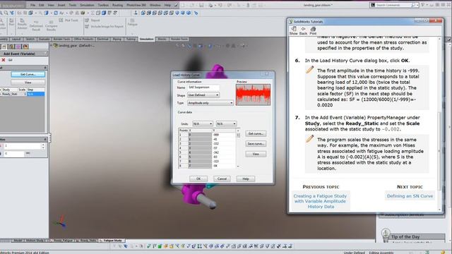 Solidworks SP 16 Fatigue Analysis of a Landing Gear смотреть онлайн