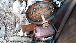 Самодельный мини трактор -  4 Установка маховика и кожуха на двс