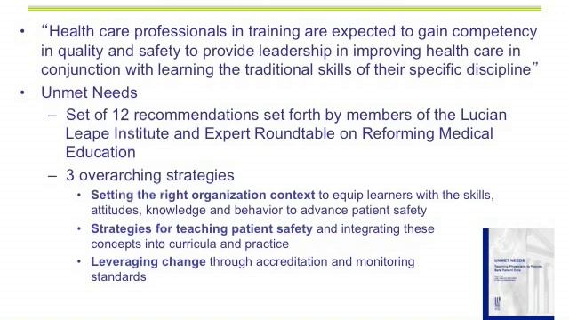Educating the Health Care Workforce of the Future: The Quality & Safety Agenda смотреть онлайн