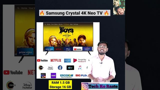 Samsung Crystal 4K Neo 🔥😱😱 New SmartTV 2022 🤔 Launched смотреть онлайн