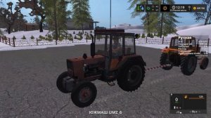 Юмз6 против мтз80. Кто кого перетянет? (farming simulator 17)