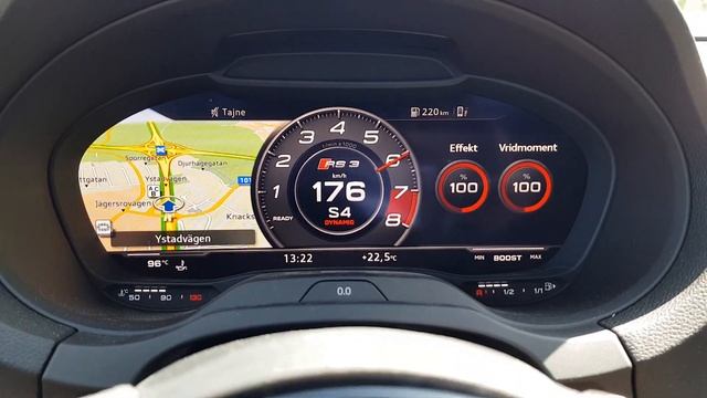 Audi RS3 Sedan REVO Stage 1, 90-230 km/h смотреть онлайн