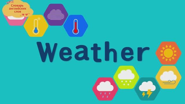 Словарь на английском языке - "Погода - How's the weather" смотреть онлайн