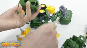 Робот-трансформер "Динозавр" на пульте управления, Игрушка 8 в 1 (5 машинок, конструктор)