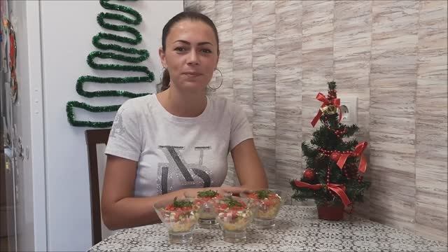 Салат на Новый Год Салат Коктейль БУДАПЕШТ Порционный салат Меню на НОВЫЙ ГОД смотреть онлайн