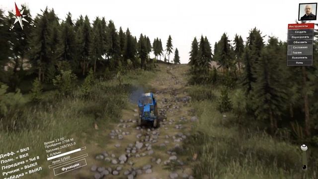 SpinTires 4 сезон 6 испытание БОЛЬШИЕ ВИРАЖИ МТЗ 80 смотреть онлайн