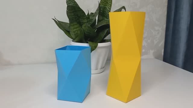 КРАСИВАЯ ВАЗА ИЗ БУМАГИ! Поделки своими руками! смотреть онлайн