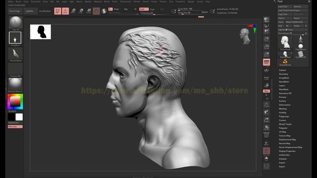 20 Hair Alpha Textures +Brushes смотреть онлайн