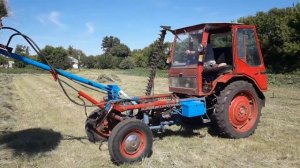 Трактор Т16 погрузка сена, сенопогрузчик, сноповязалка