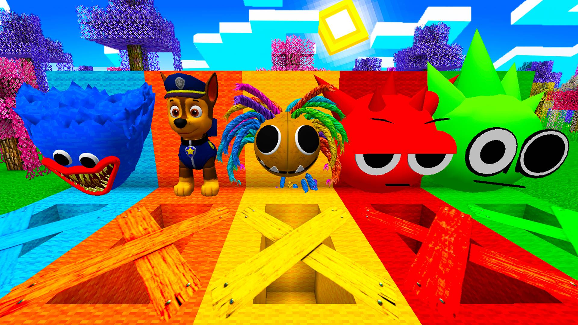 ВЫЖИВАНИЕ ВНУТРИ ВСЕХ ЯМА ПОРТАЛ СПРУНКИ ХАГГИ ВАГГИ В МАЙНКРАФТ смотреть онлайн