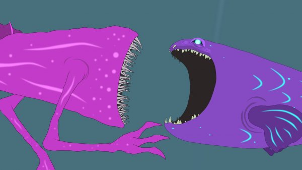 Блуп против Морского Пожирателя | Анимация