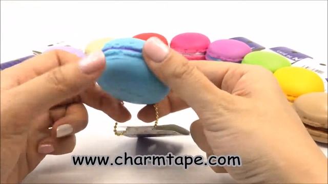 Cafe De N Pastel Blue Mint Macaroon Squishy Charm Kawaii