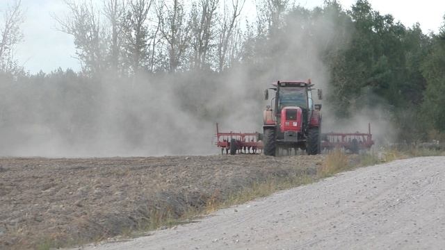 Боронование. МТЗ Беларус 2022.3. и посев John Deere 8430 с Pottinger