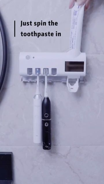 Toothbrush Holder With Toothpaste Dispenser, Wall-mounted, Can Be Sterilized