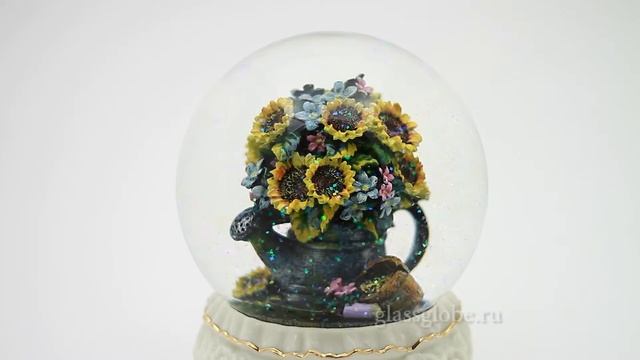 Стеклянный шар "Подсолнухи" смотреть онлайн