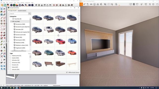 3d Tv Wall Modeling In SketchUp - Part 2 смотреть онлайн