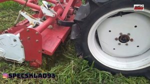 Минитрактор SHIBAURA P175D Работа фрезы.