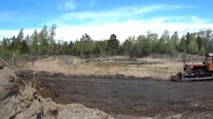 дт 75  чистит  возле пруда 4