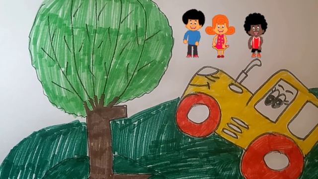 СИНИЙ ТРАКТОР ГОШО. Как нарисовать Жёлты ТРАКТОР / How to Draw Yellow Tractor/تعليم الأطفال للأطفا смотреть онлайн