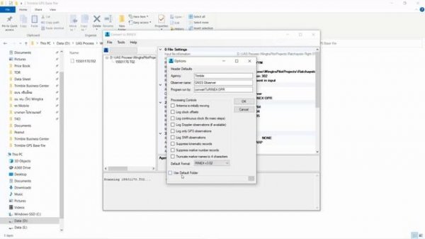 Trimble Convert to RINEX