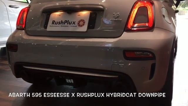Abarth 595 Esseesse with RushPlux Performance Downpipe. смотреть онлайн