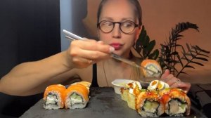 🍿 Мукбанг РОЛЛЫ🍣Роллы/Суши как вкусно/ Идем в ресторан/ Что надеть 🤨вечная проблема 😔