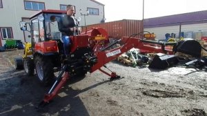 Экскаватор ЭТМ 320 и погрузчик ГП 300 на тракторе Беларус МТЗ 320 с двигателем Lombardini