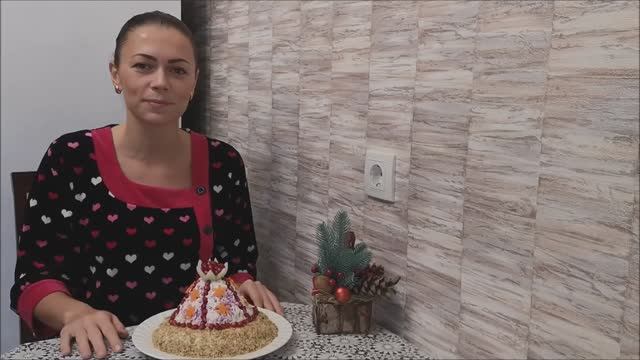 Салат на НОВЫЙ ГОД. Салат ШАПКА МОНОМАХА. Салат на праздничный стол смотреть онлайн