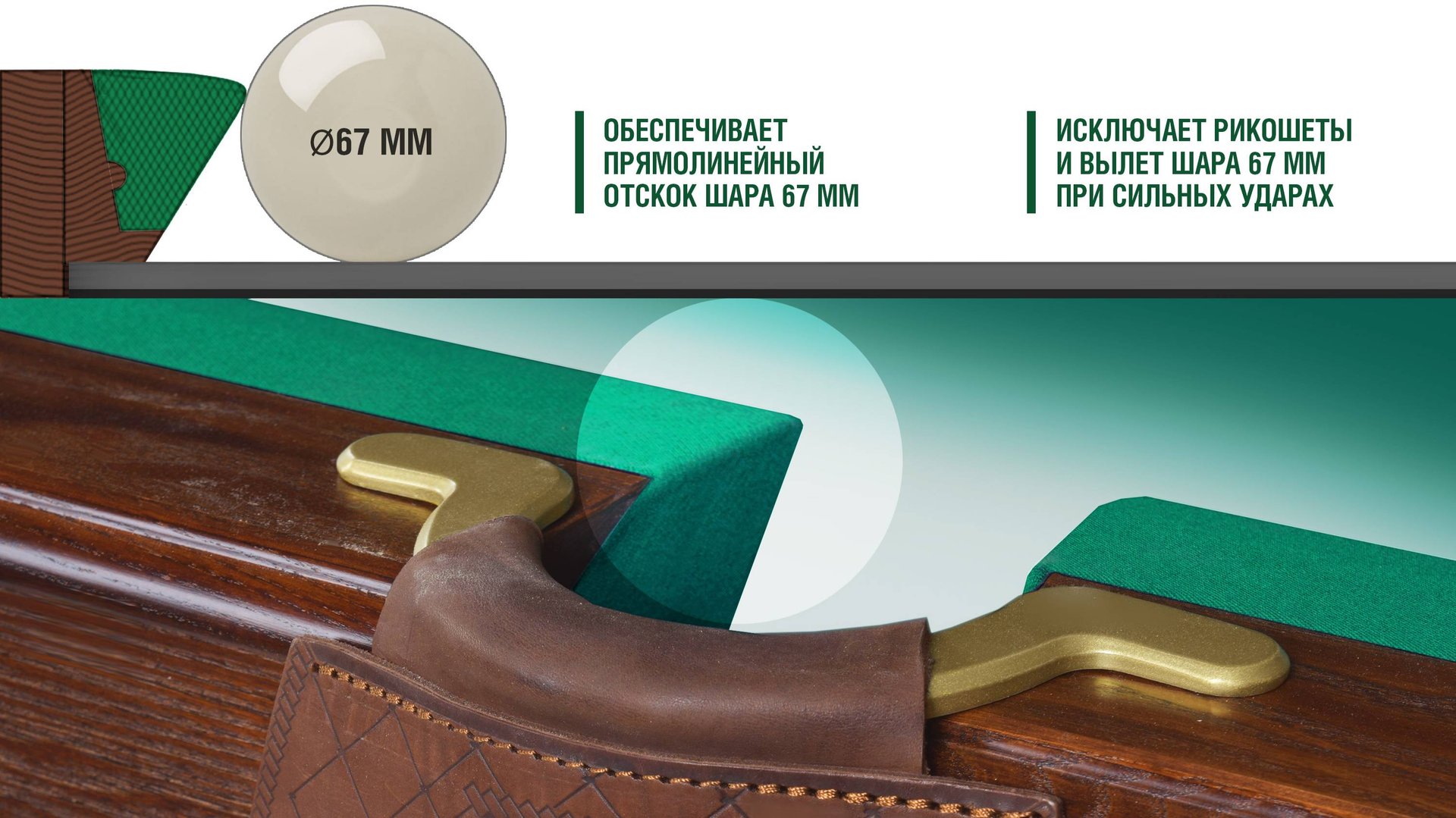 Новая конструкция бортов под шар 67 мм в бильярдных столов Фабрики «Старт» смотреть онлайн