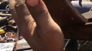 Клепаем тормозную ленту на т-25